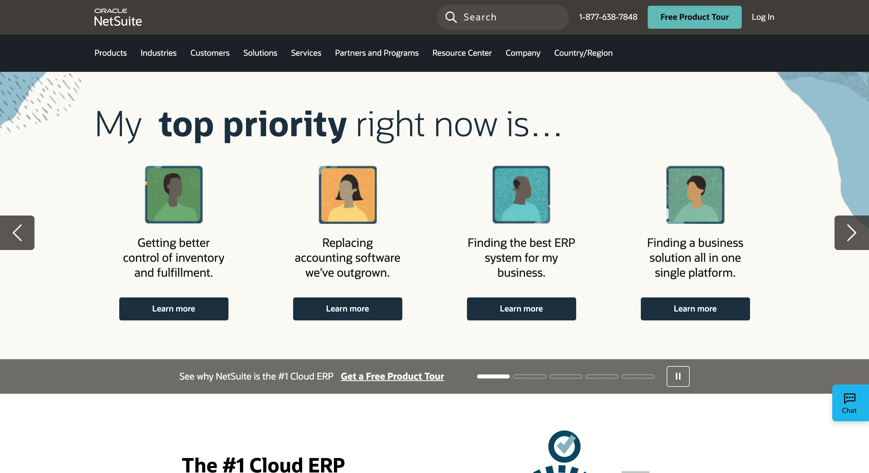 NetSuite Website Homepage